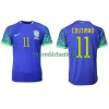 Maillot de Supporter Brésil Philippe Coutinho 11 Extérieur Coupe du Monde 2022 Pour Homme